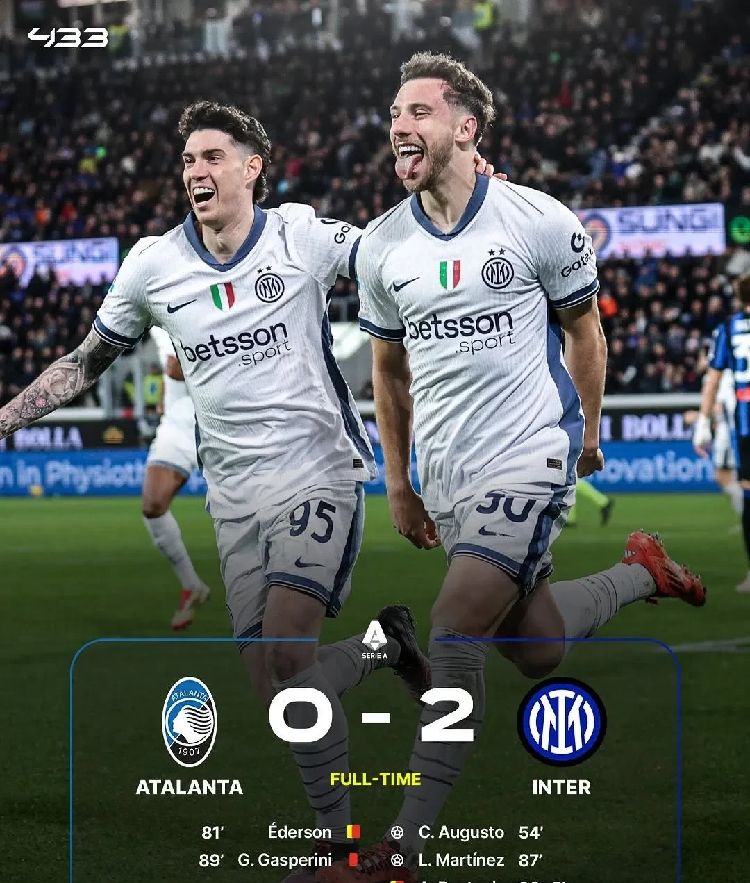 关于国际米兰客场逆转取胜,牢固稳居第二位置的信息 关于国际米兰客场逆转取胜,牢固稳居第二位置的信息